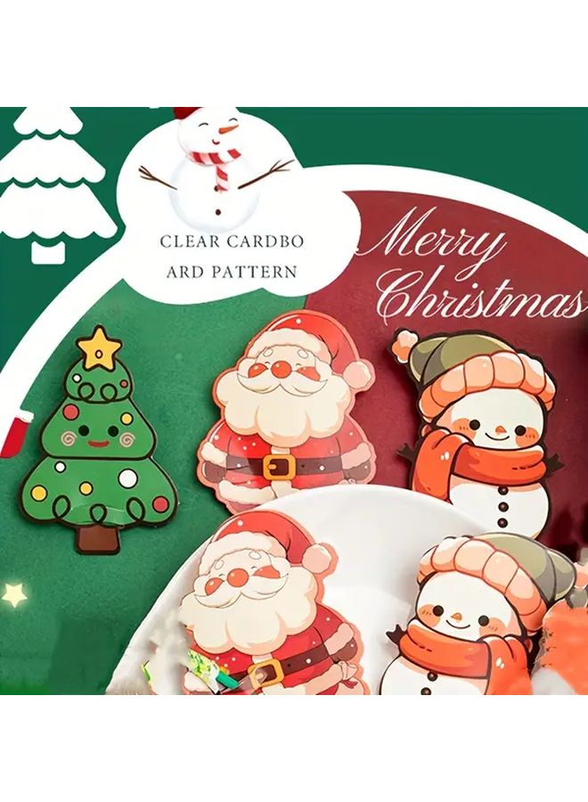 48pcs Christmas Lollipop Decorations with Santa Snowman Tree Paper Holders Candy Filled